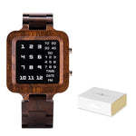 BOBO BIRD Digital Watch Men Luxury Brand Designe Night Vision Bamboo Watch Mini LED Watches Unique Time Display Gifts Dropship