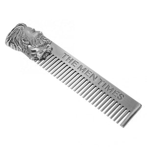 Wood Beard Kit Beard Brush Set Double-sided Styling Comb Scissor Repair Modeling Cleaning Care Kit for Men Dropshipping