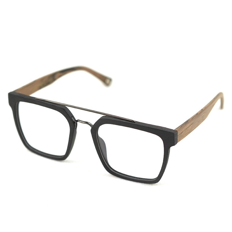 Unisex Stylish Wooden Square Eye-Frame