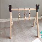 Wooden Living Bedroom Decor Foldable Baby Activity Gym Play Nursery Sensory Ring-pull Toy Room Toddler Kids Nordic Style