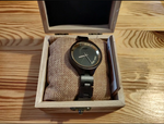dark wooden watch 