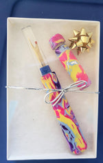 💝  Polymer Clay Seam Ripper w/ Matching Needles Case 🌟 🎁 - Carved Nature