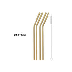 Reusable Bamboo & Stainless Steel Straws Sets