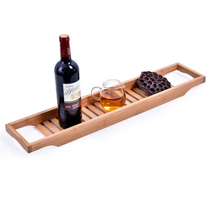 Natural Bathtub Caddy Tray-Carved Nature
