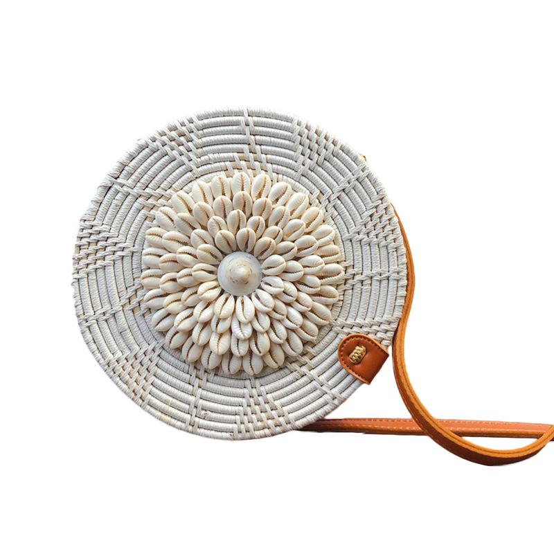 Mini Shell Bag Mini Shell Hand Woven Straw Cross body Bag